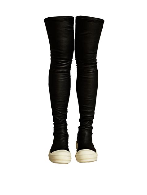 rick owens thigh high boots dupe